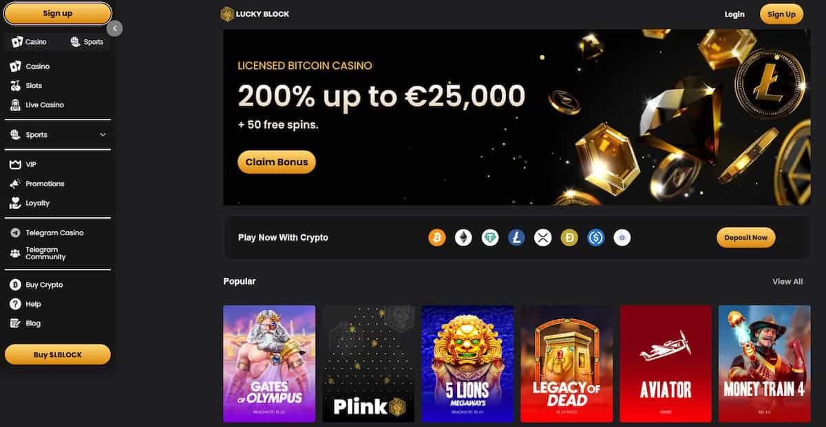 Lucky Block Casino - Het walhalla voor de bonusjager