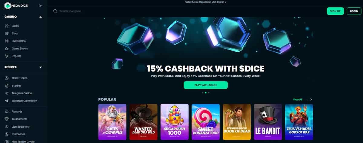Mega Dice Casino - De toekomst van anoniem gokken