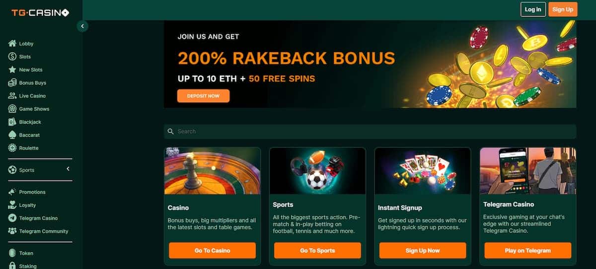 TG.Casino: Gemaakt voor de crypto purist